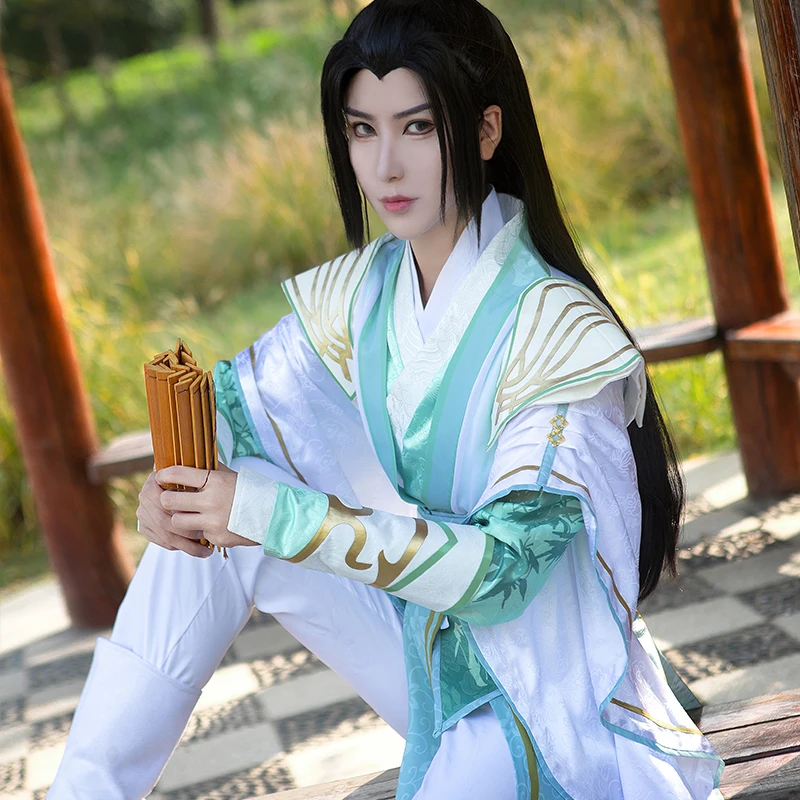 Cosplay Anime złoczyńca System samoratowniczy Shen Yuan Shen Qingqiu Cosplay kostium pełny (zestaw) Cos peruka buty dla dorosłych kobiet mężczyzn