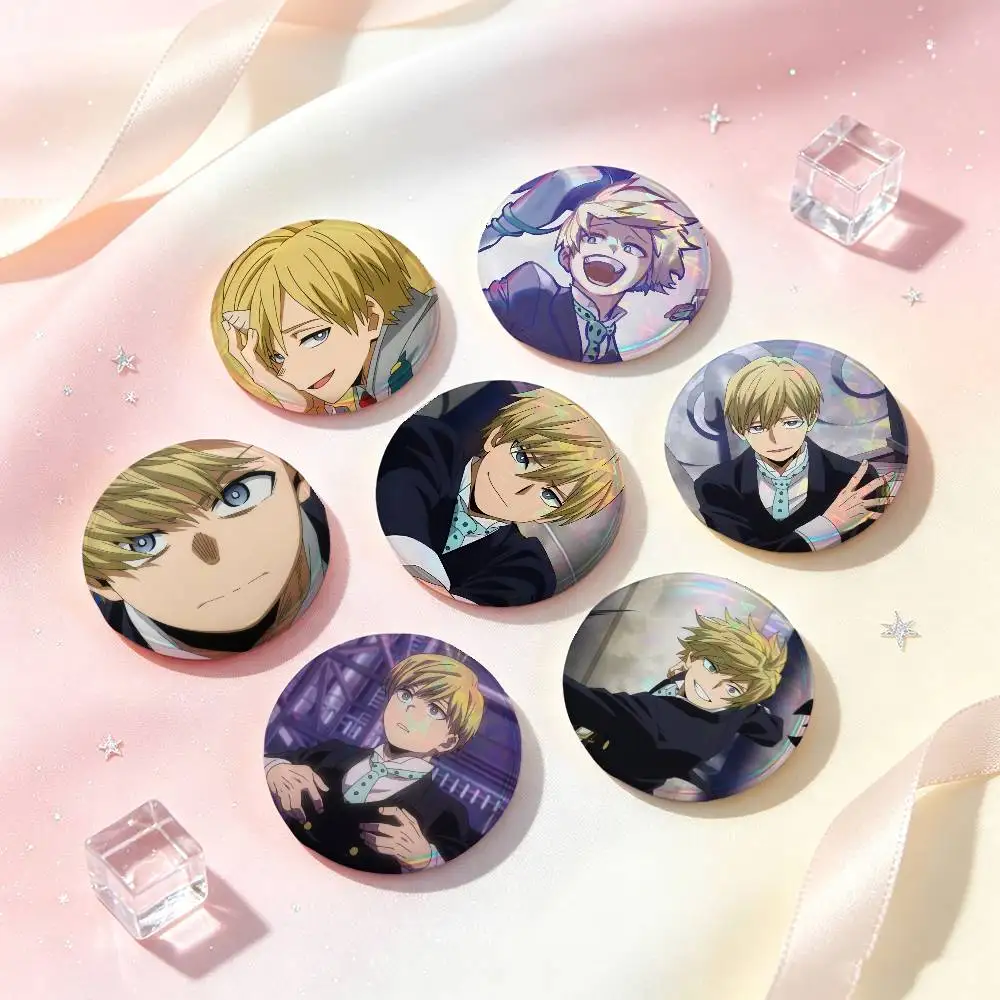 Neito Monoma Anime Figure Badges 25 32 44 58 75 Mm Round Cosplay Pin Bag Decor Fans Collect Friends Gifts Brooch Souvenir