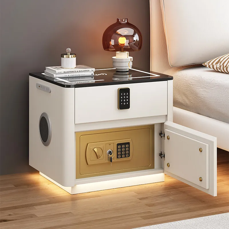 

Lock Organizer Nightstands Nordic Drawer White Luxury Modern Side Nightstands Bedside Bedroom Szafka Nocna Sypialnia Furniture