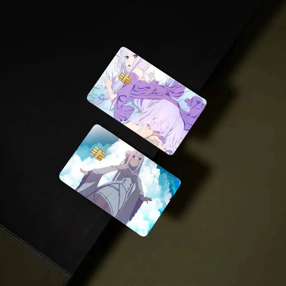 Emilia Animation Re Life In A Different World From Zeroc Art Print Credit Card Skin Waterproof PVC Bank Card Decal