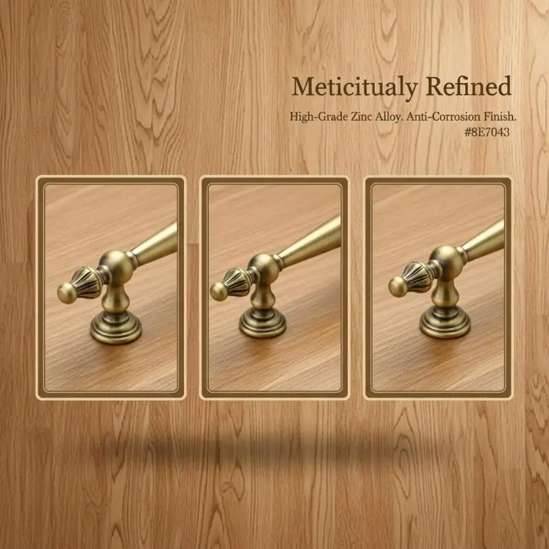 1Pcs Single-Hole Drawer Knob Aluminum Alloy Cupboard Handle Vintage Furniture Handle French Cabinet & Wardrobe Door Pulls
