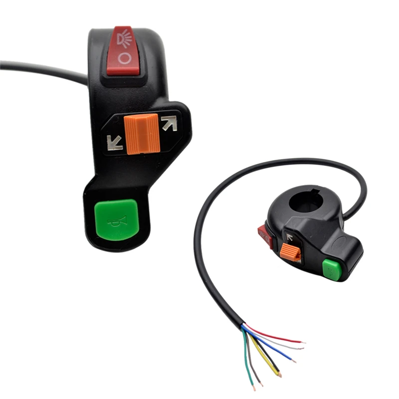 Motorcycle Handlebar Switch Electric Bike Scooter Horn Turn Signals On/Off Button Light Switch