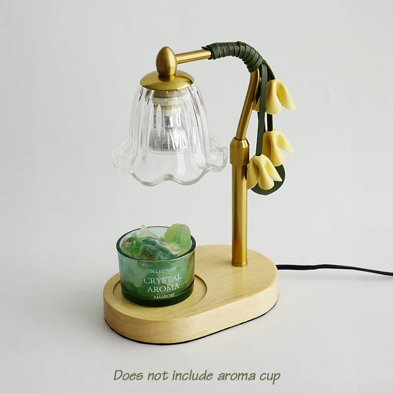 Lily Fragrance Candle Melting Lamp Timed dimming available Retro Fragrance Atmosphere Table Lamp for Bedroom Simple versatile
