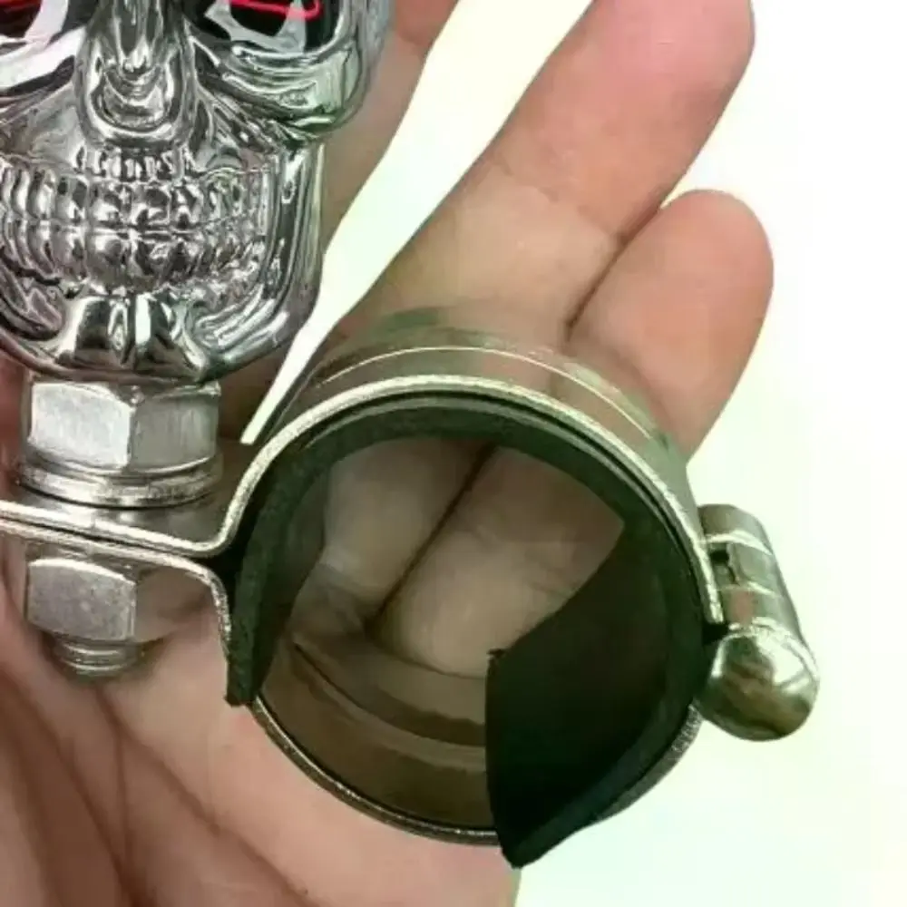

Metal Bearing Steering Wheel Booster Skull Head Design Universal Fit Power Handle 360° Rotation Heavy Duty