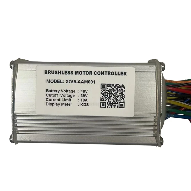 EBIKE-Brushless Motor Controller, Electric Bicycle Accessories, Speed Controller for Instrument KDS, 48V, 18A, X759-AAM001