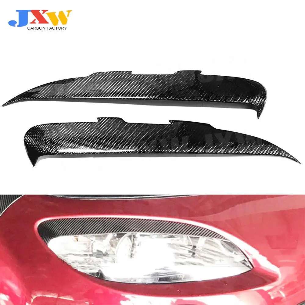 

Carbon Fiber Car Front Bumper Foglamp Eyelid Eyebrow Trims for Mazda MX-5 MX5 Miata 2009-2012 Headlight Eyelid Eyebrow Body kits