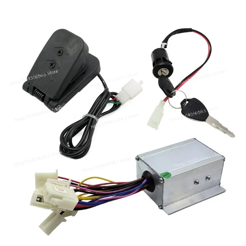 24V 36V 48V 1000W Brushed DC Motor Controller Foot Pedal Accelerator Power Lock Switch for Electric Vehicle Scooter - view 4