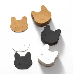 50Pcs Cat Earring Display Card Stand Paperboard For DIY Ear Jewelry Organizer Gift Packaging Small Business Material Wholesale