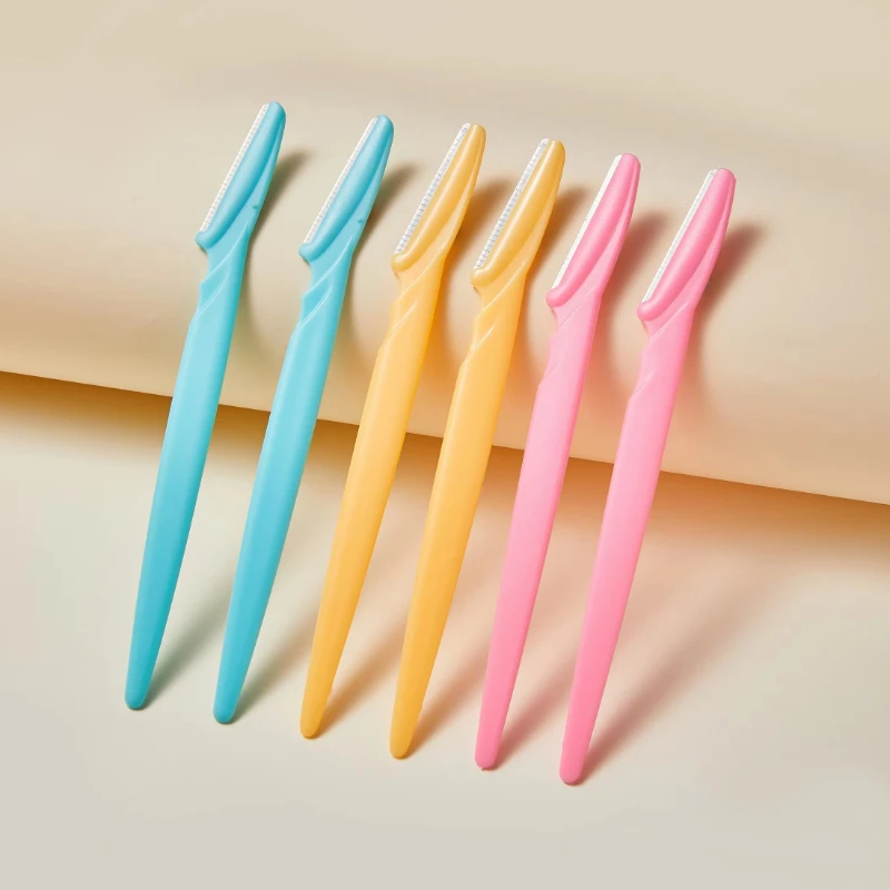 5/10 pçs sobrancelha trimmer ferramentas de maquiagem seguro sobrancelha navalha rosto corpo remoção do cabelo lâminas de barbear mulher sobrancelhas moldar faca