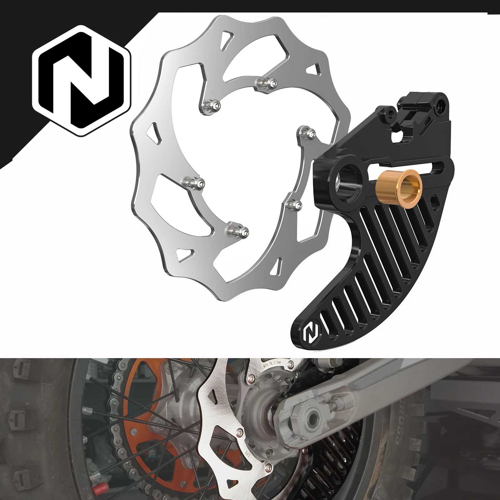 

NICECNC For Stark Varg EX MX 2024-2025 240mm Oversized Rear Brake Rotor Kit Stainless Steel CNC-machined Motorcycle Accessories