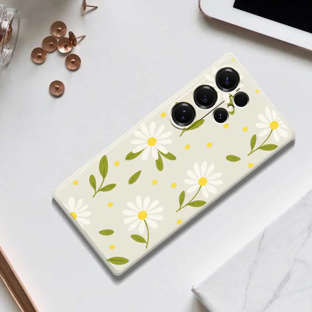 

Чехол для мобильного телефона Daisy для Samsung Galaxy S25 S24 S23 S22 S21 S20 Ultra Plus S24FE S23FE S22FE S21FE, силиконовый мягкий чехол