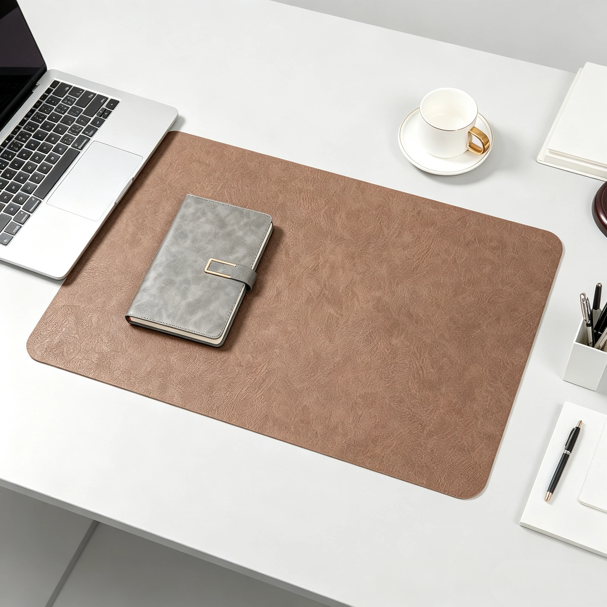 Retro Double-Sided PU Desk Pad – Anti-Dirt Mouse Pad & Writing Mat,Non-Slip Waterproof Office Computer Mat for Gaming,Home Work