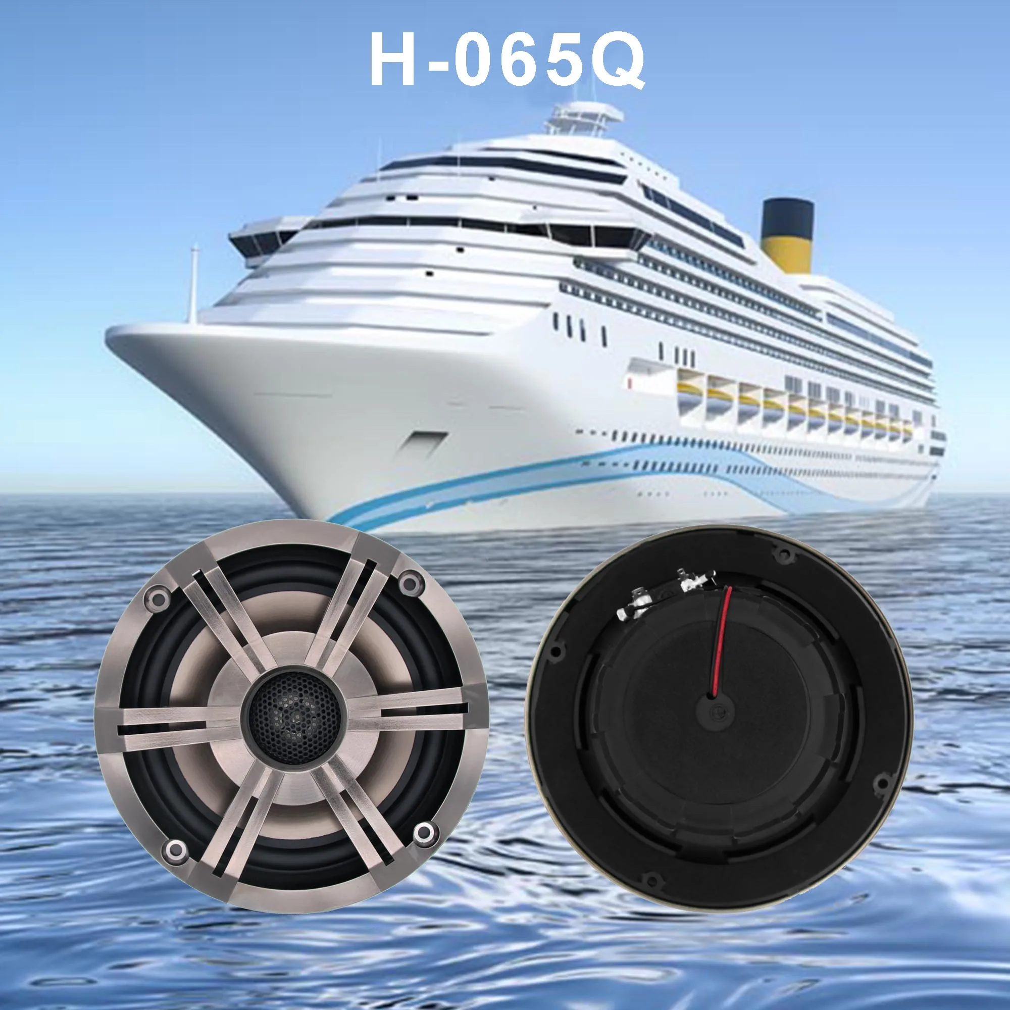 6.5 Inch BT Amplifier H‑065 With Hanging Horn Stereo System IP66 Waterproof 4ohm Impedance Marine Speakers For ATV Golf Cart