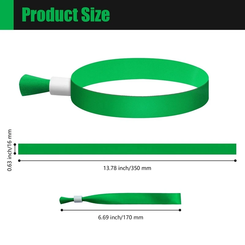 100 Pcs Cloth Event Wristbands, Colored Wrist Bands For Events, For Lightweight Concert Wrist Strap