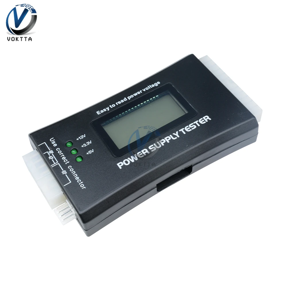 Imagem -03 - Digital Lcd Display Poder Medição Ferramenta Tester Diagnóstico Atx Fonte de Verificação 20 Pin 24 Pin Verificação de Energia