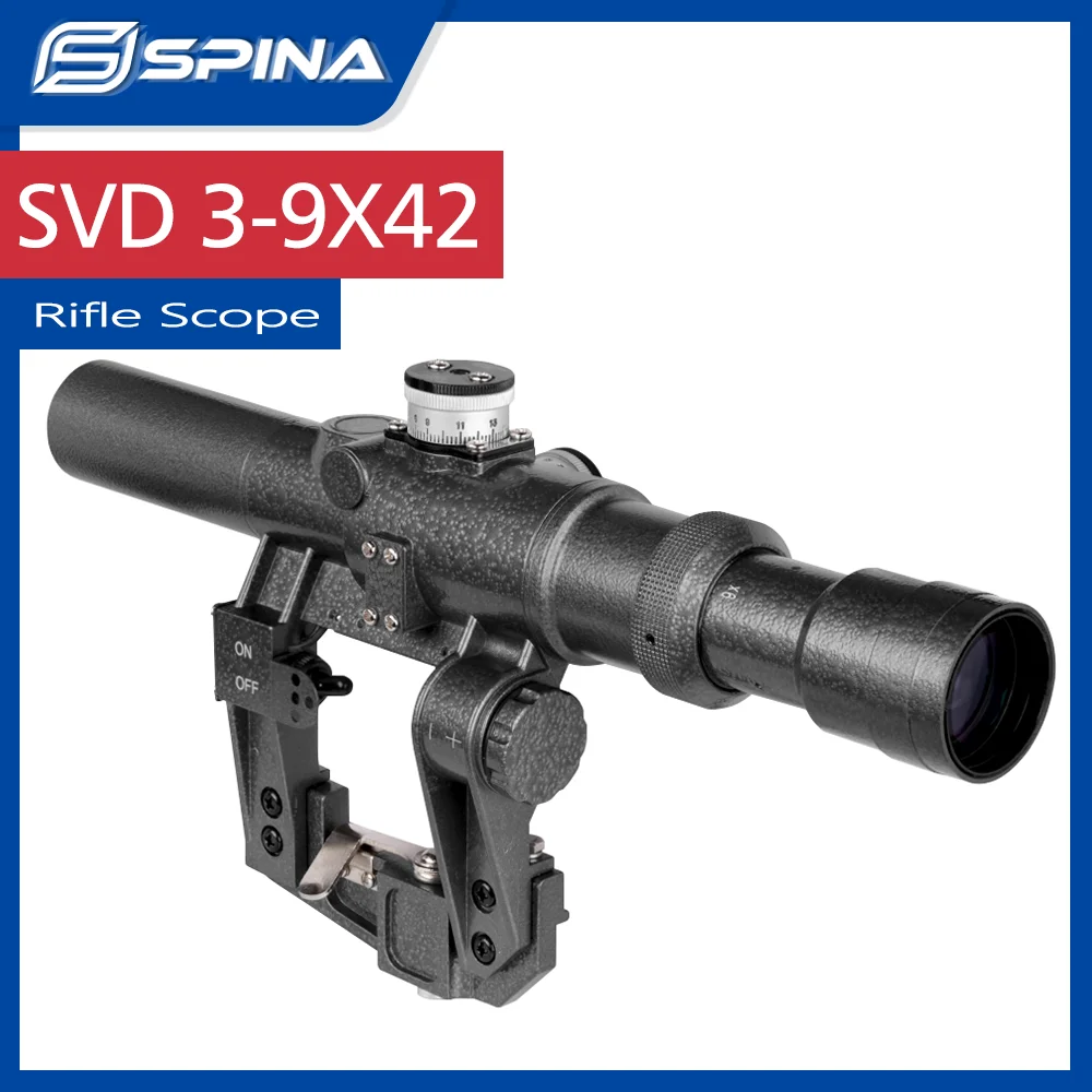 

SVD 3-9X24 FFP Rifle Scope Red Illuminated Tactical Hunting AK Riflescope Glass Reticle Side Mount