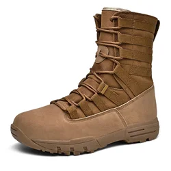 New Waterproof Men Tactical Boots Desert Boots Hiking Camouflage High-top Desert Men's Boots Fashion Work Men's shoes