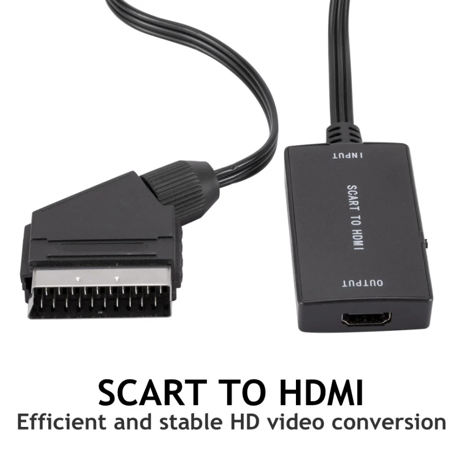 YIGETOHDE SCART To HDMI Converter Cables Salida HDMI HD 720P / 1080P Interruptor Adaptador Convertidor DE Audio Vídeo Para HDTV