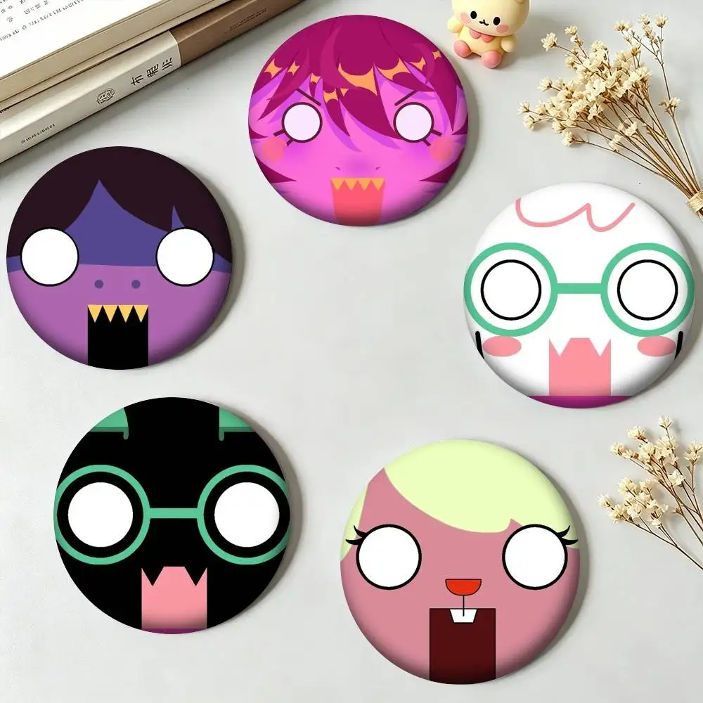 C-Cute Full Face Icon Deltarune  25 32 44 58 75mm Badges Personalized Round Brooches Pins Accessory Gift