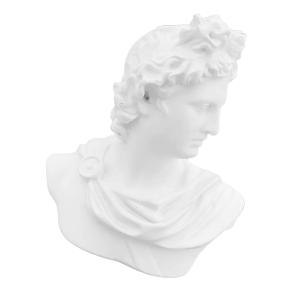 

Greek Statue Resin Craft Small Bust Sculpture for Home Office Desk Decor Vintage Style Living Room Shelf Accessory