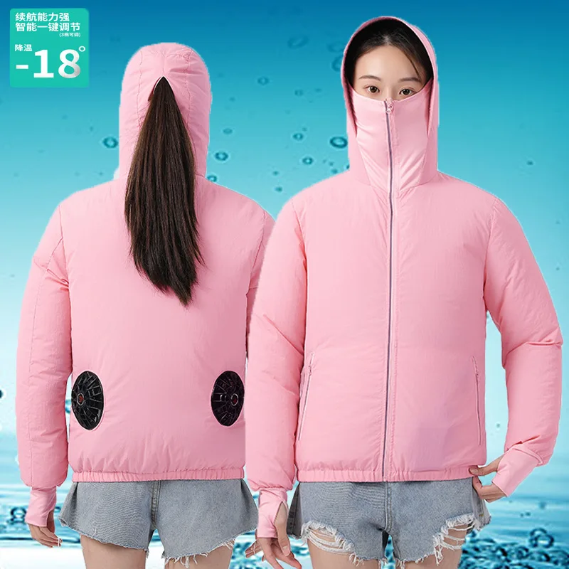 Smart Fan Clothes Men's Outdoor Couple Work Site Refrigeration Air Conditioning Clothes Heatstroke Prevention Cooling Thin Sun P