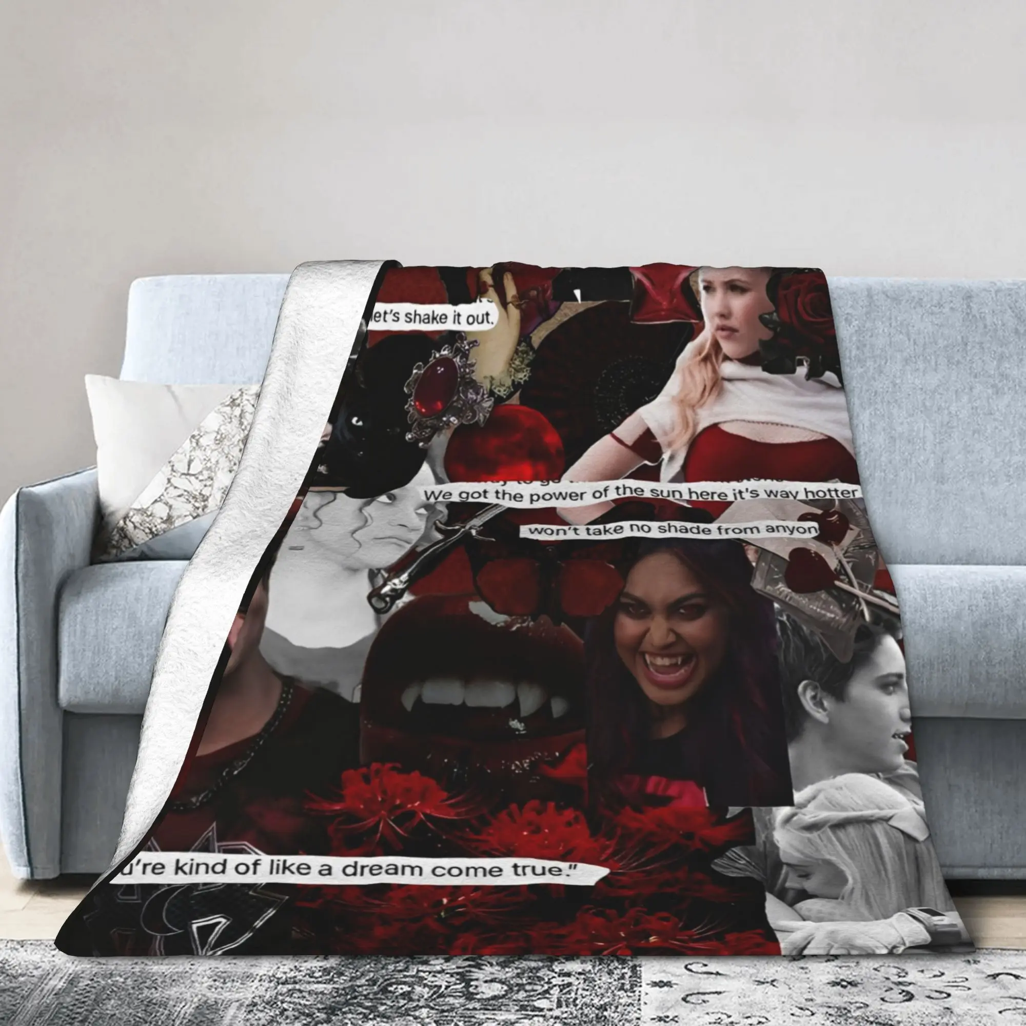 الكسالى 4 فجر مصاصي الدماء غطاء بطانية الصوف نوفا فيكتور سوبر لينة رمي بطانية للخارجية سيارة الأريكة أفخم رقيقة لحاف