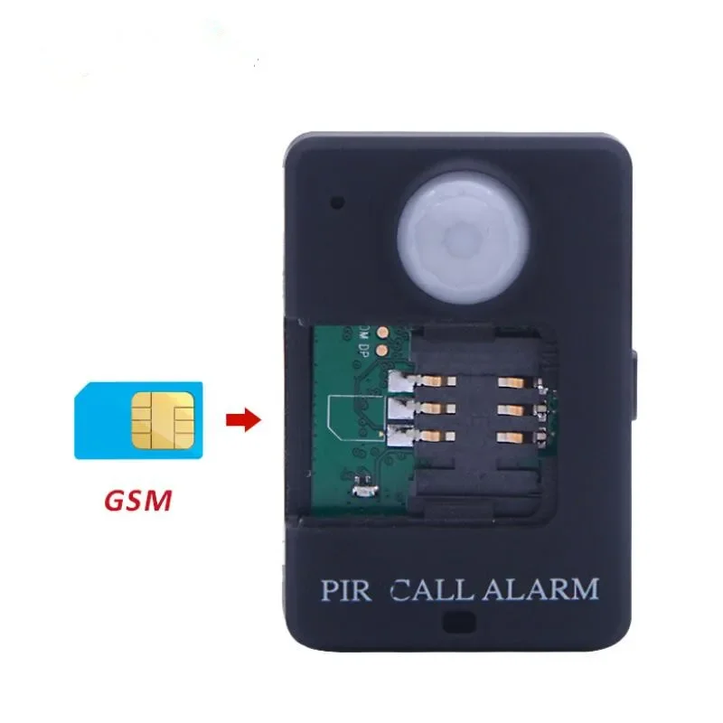 Wireless Mini PIR Alert Sensor Infrared GSM Wireless Alarm Monitor Motion Detection Remote-control Setting Anti-theft Alarm Tool