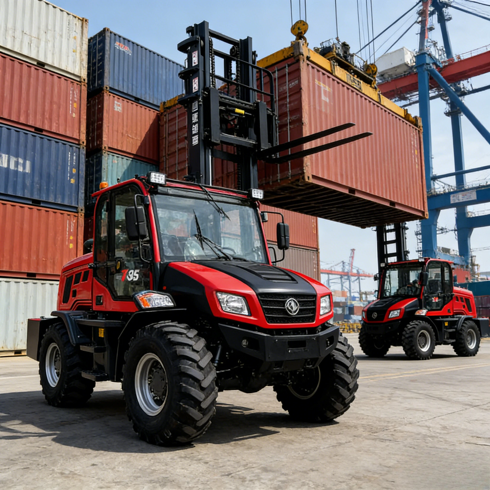 Heavy Duty 4WD Off-Road Forklift with EPA CE Euro 5 Certification for Efficient Material Handling 1-5 Ton Capacity customized