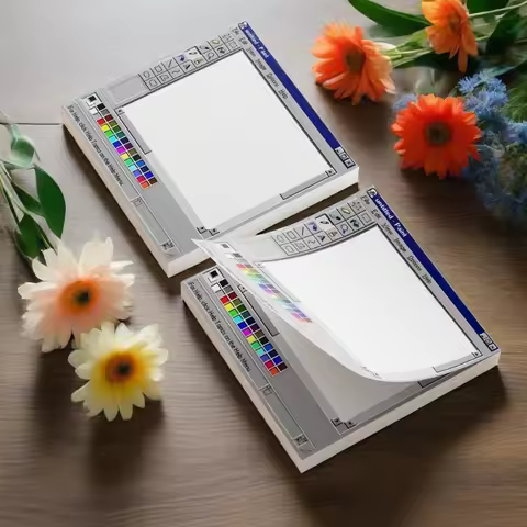 Retro Computer Pattern Sticky Notes Creative Office Notebooks Study Supplies Perfect Gifts for Returning To School