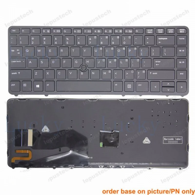 

Клавиатура с подсветкой и трекпойтом для HP EliteBook 840 G1, 840 G2, 850 G1, G2, ZBook 14 (раскладка US)