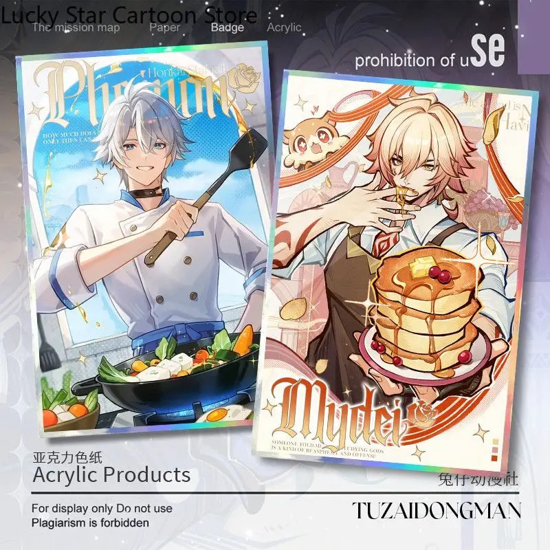 Nuevo Castorice Anaxa Khaslana Herta Honkai: Star Rail doble Flash Color papel Cosplay juego Anime regalo de cumpleaños Halloween