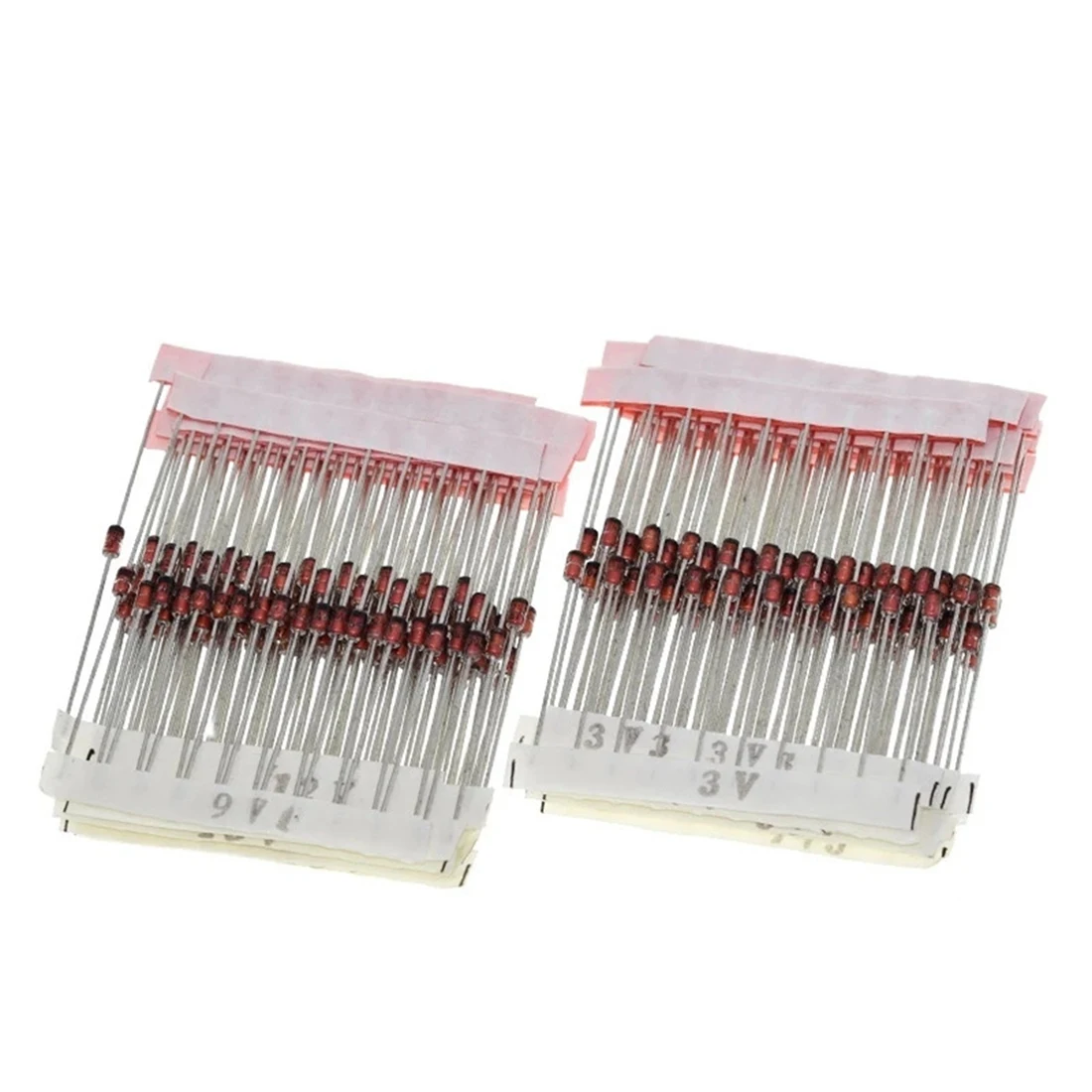ABYL 250 PCS 1 W Diodo Zener Kit Sortido 3 V-33 V, 25 Valores Conjunto Sortido, Componente Eletrônico Kit DIY 1N47