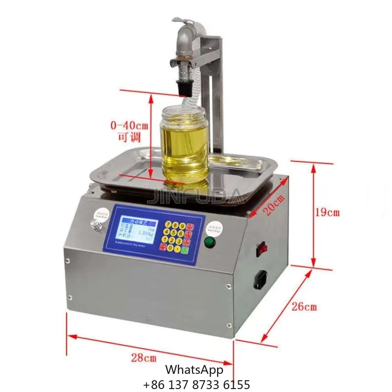 

L15 насос из нержавеющей стали, взвешивающая машина для наполнения вязкой жидкости, коммерческий цифровой наполнитель для масляного сиропа, соуса 220 В