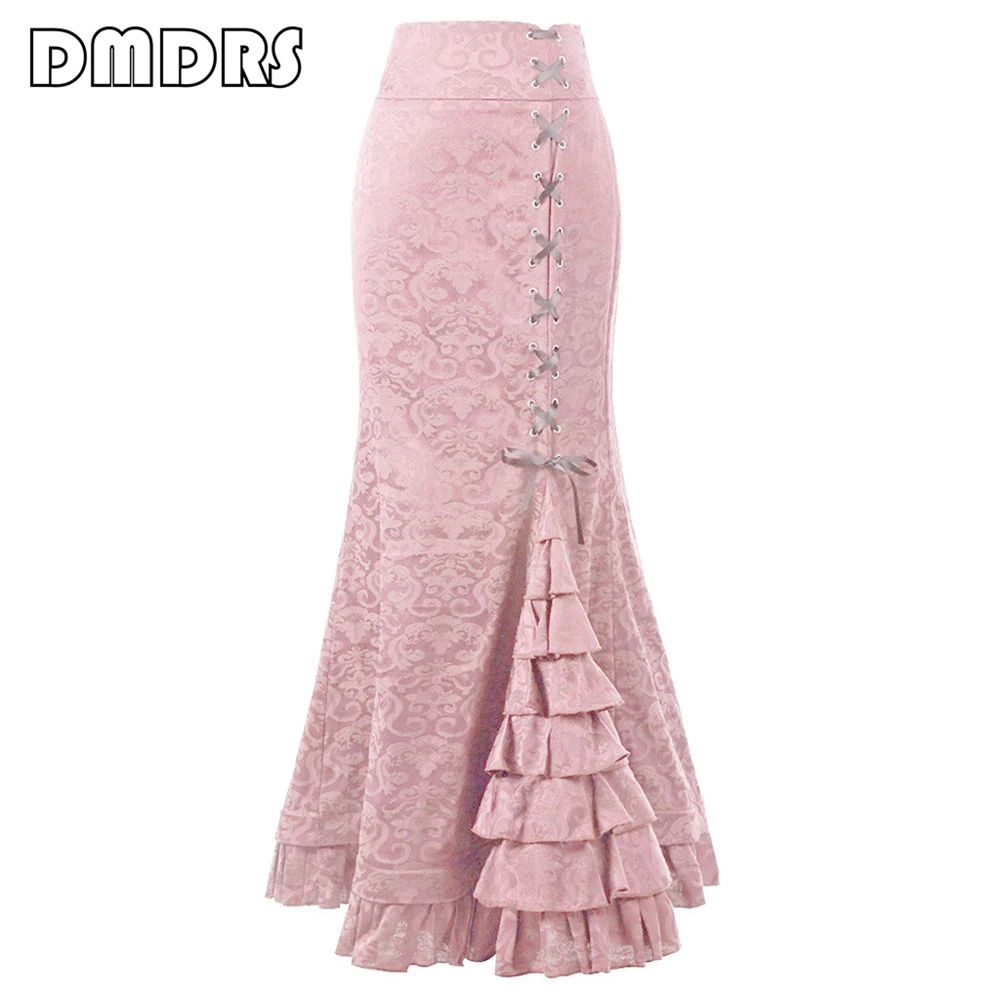 

Maxi Mermaid Lace Skirt For Women Vintage Lace Details Fit And Flare Skirts Party Gown Prom Dresses Plus Formal Evening Gown