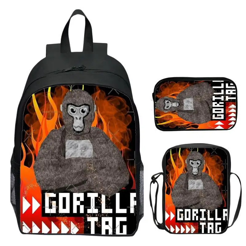 

Gorilla Tag Backpack Pen Bag Shoulder Bag 3pcs Set Best Birthday Gifts for Elementary School, Children, Boys and Girls