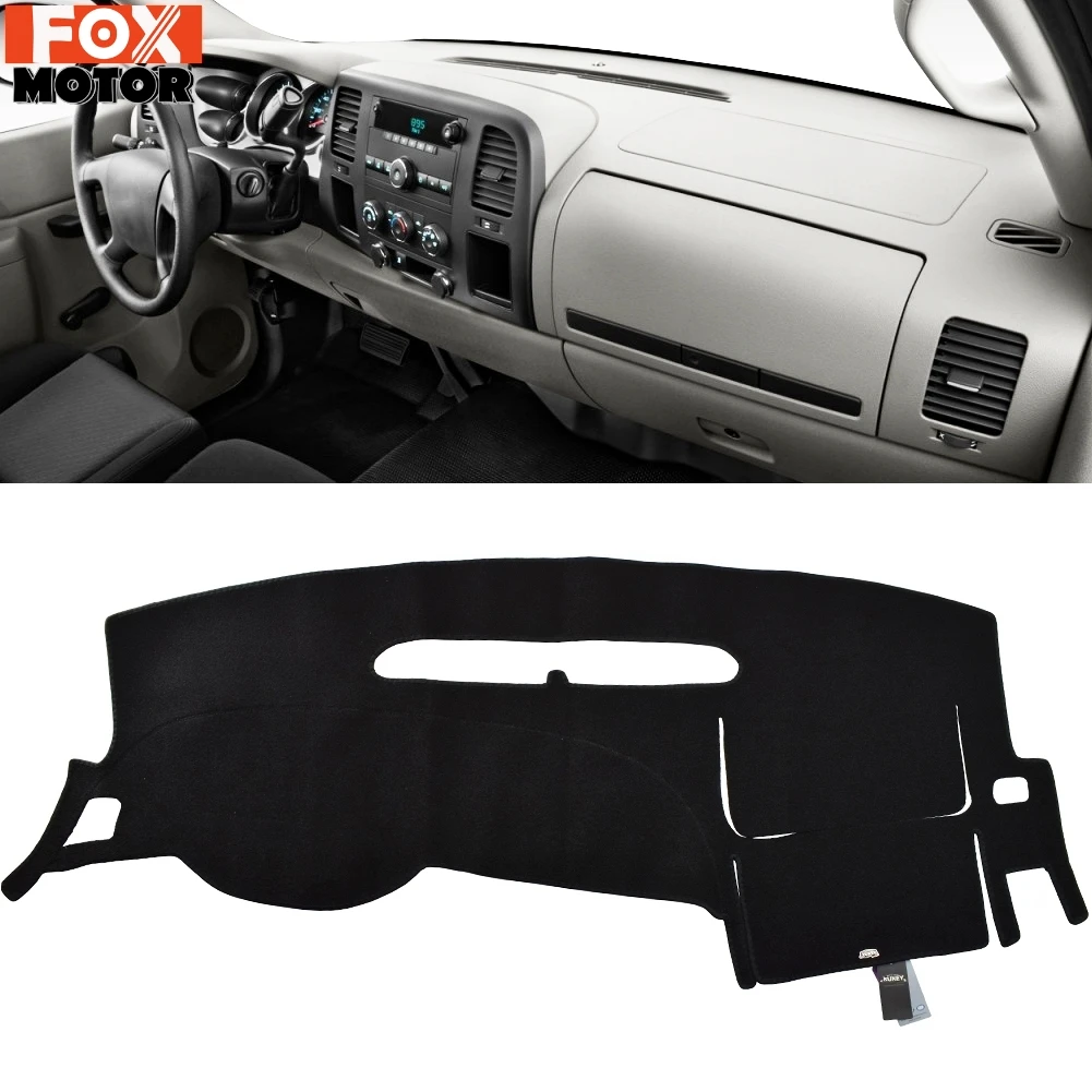 Xukey Dash Mat Dashmat Dashboard Cover Sun Shade Dash Board Cover Carpet For Chevrolet Silverado 1500 2007 - 2013 2 Glove Boxes