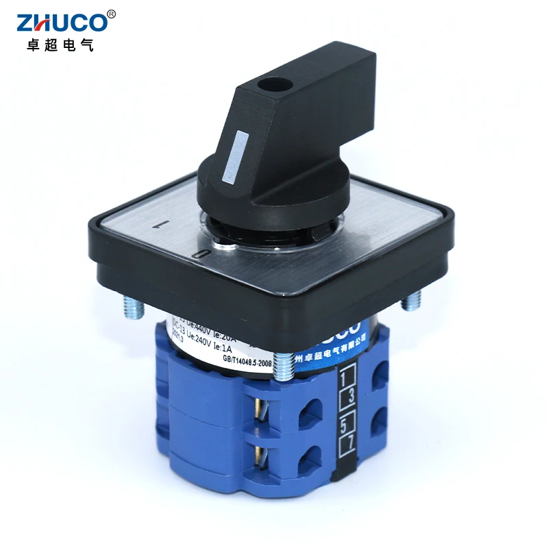 ZHUCO SZW26/LW26-20/C04.2 Latching Circuit Break 660V 2 Phase OFF ON 8 Terminal Switch 64/48mm For Cut-off Water Pump Generators