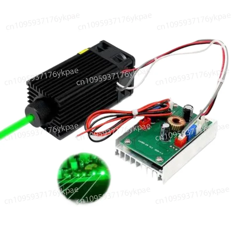 520Nm Green Point Industrial Laser, High Power 1000mW Head Adjustable Focus