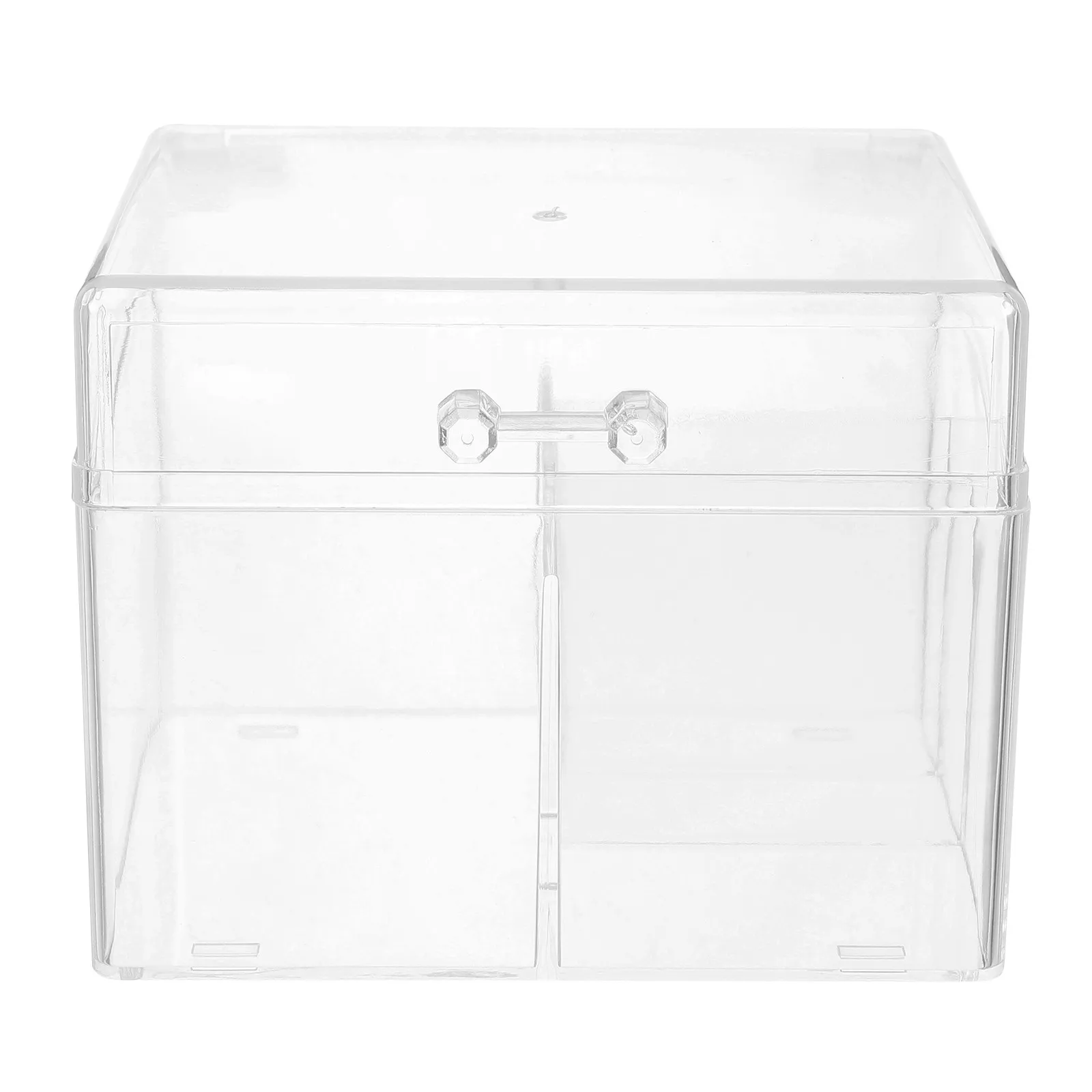 

Прозрачный органайзер для карт: коробка для хранения визиток, игровых карт, документов. Маленькая прозрачная пластиковая коробка для файлов. Многофункциональный органайзер для офисного стола.