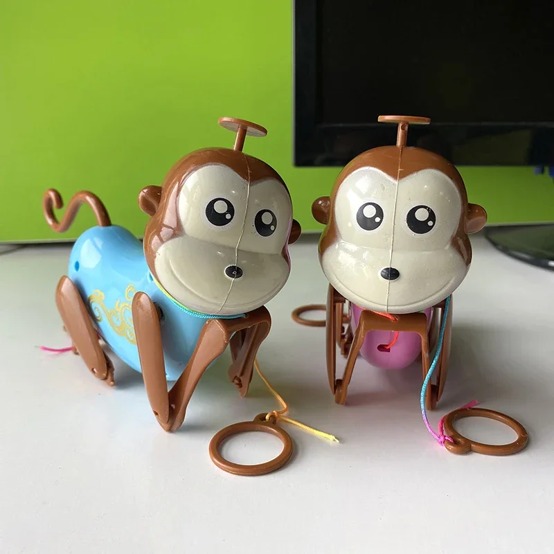 Cute Monkey Creative Drawstring Toys Gifts Funny Interesting Climb Rope Little Monkey Toy Children Parent-child Interactive Toys