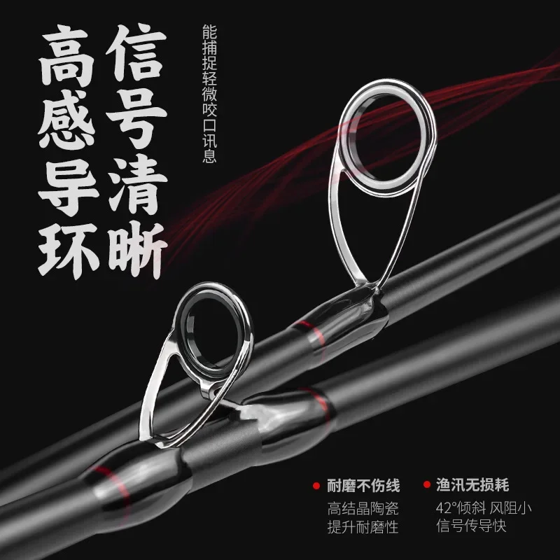 Pool Edge Carbon Straight Handle Gun Handle Three-section Luya Rod, Long-throw ML Fishing Rod, Slippery Fishing Rod