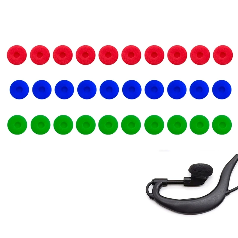 30 stcs zachte headsets katoenafdekking earpad voor antislip flexibele hoofdtelefoon oortelefoon katoenfilter 15 mm spons e74a