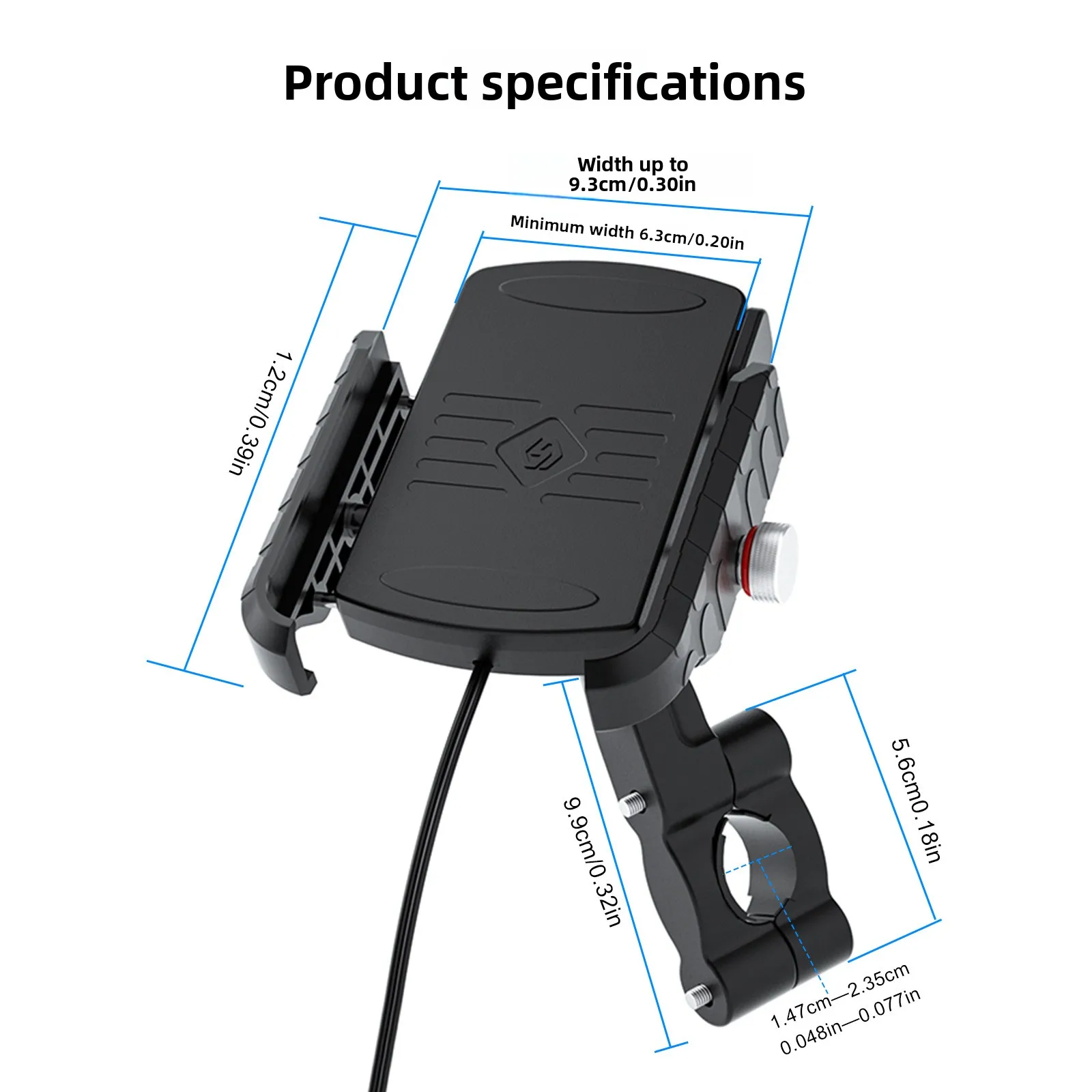 دراجة نارية شحن لاسلكي حامل هاتف المحمول 15 واط شحن لاسلكي حامل هاتف المحمول USB شاحن الهاتف المحمول للسيارة 5V3A