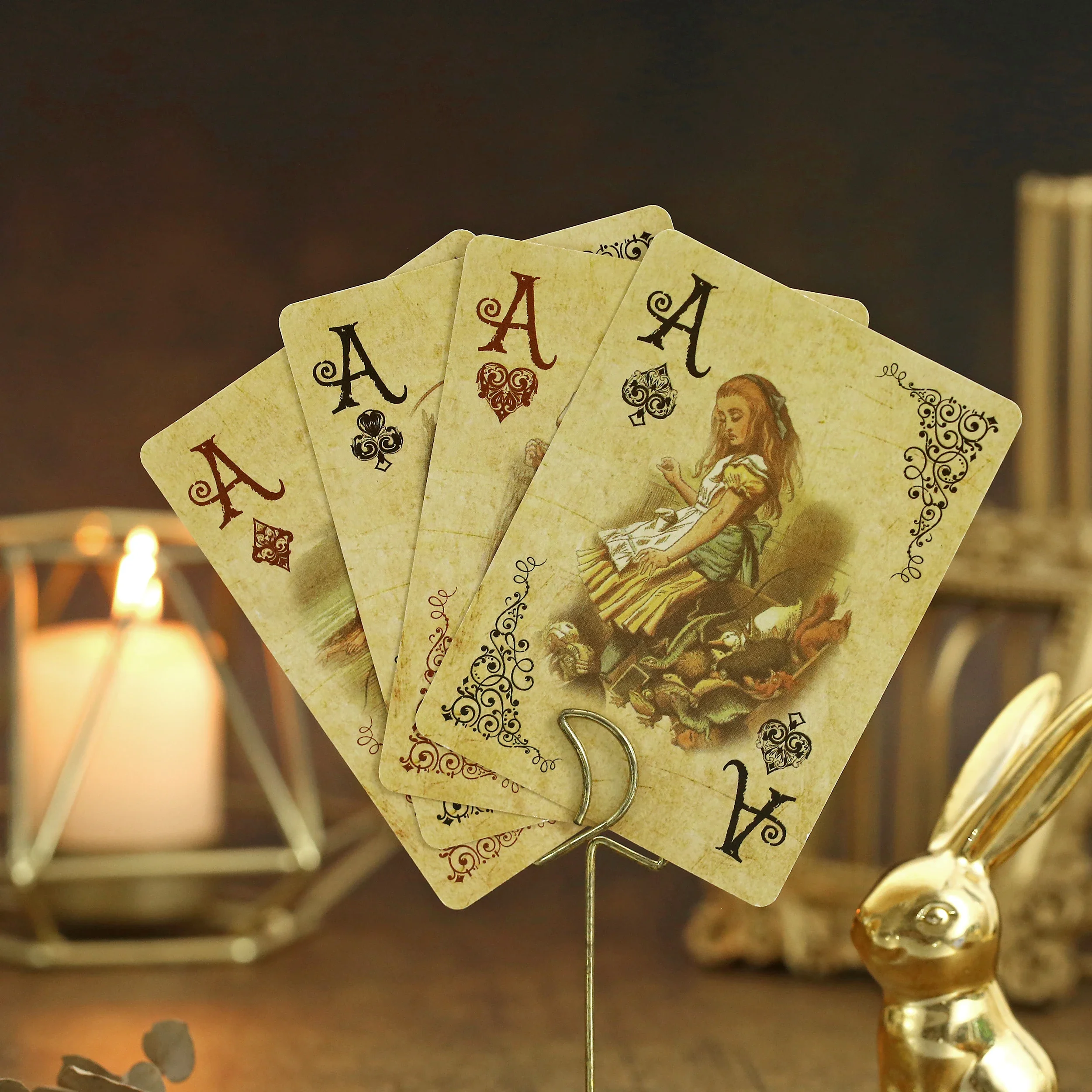 ​1Set Vintage Style Playing Cards Alice in Wonderland Poker Playing Cards Deck Board Games Retro Poker Never open