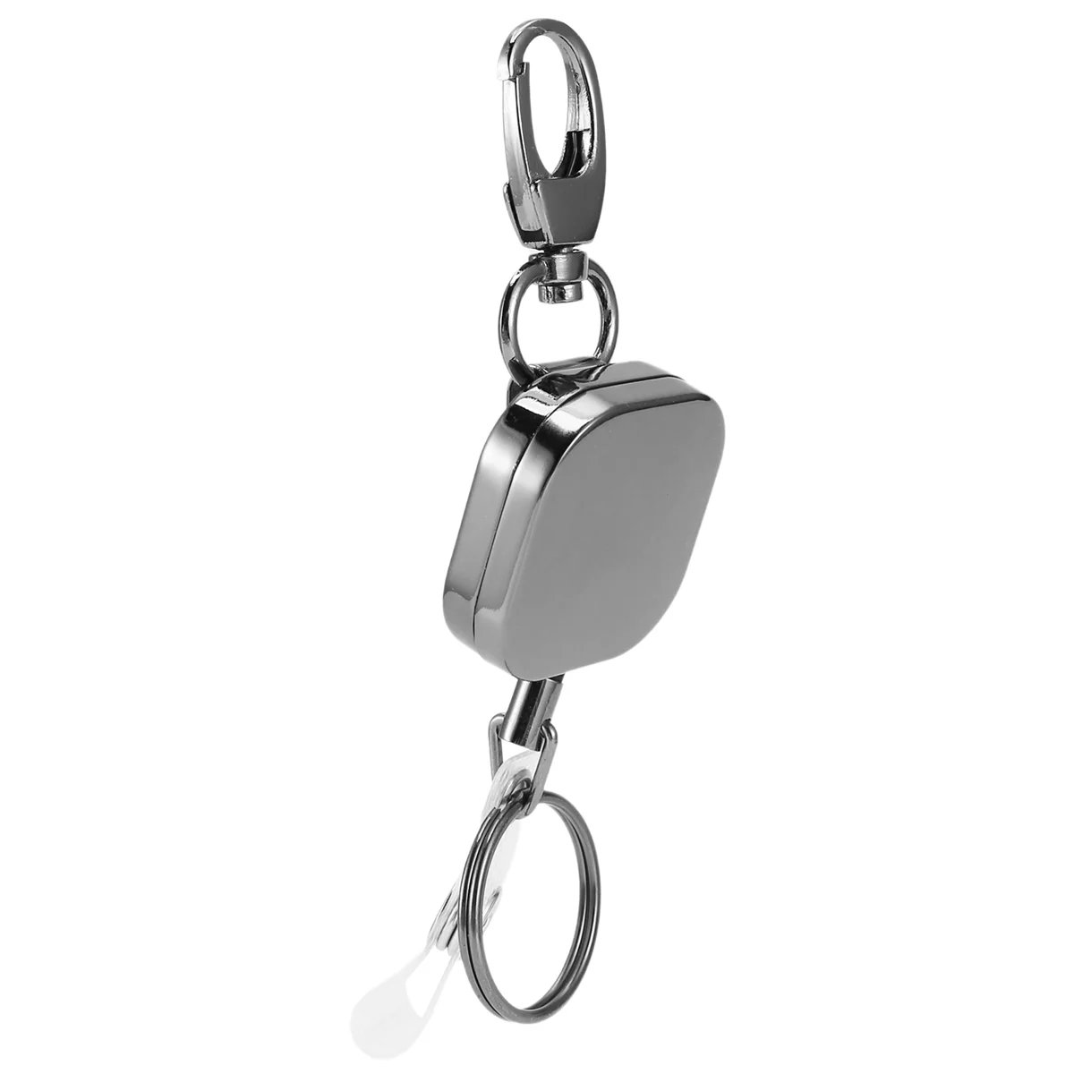CHCH Heavy Duty Metal Retractable Carabiner Keychain Belt Badge Reels Clip 28.3Inch Reinforced Steel Wire Cord