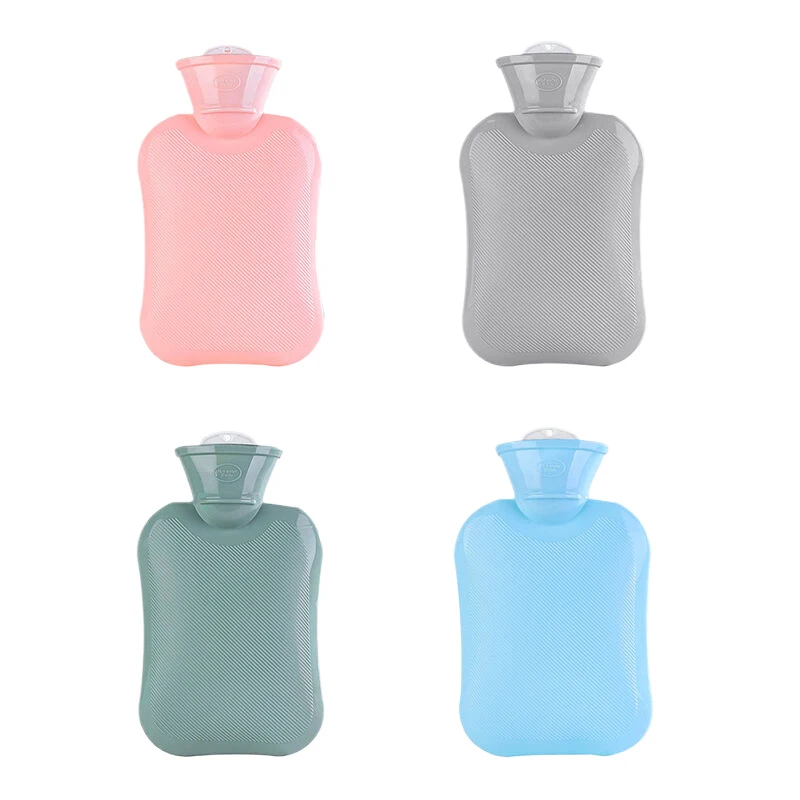 1Pc 500ml Wärmflasche Einfarbig Dicke PVC Silikon Gummi Wärmflasche Bewässerung Handwärmer Warme Palast warme Tasche