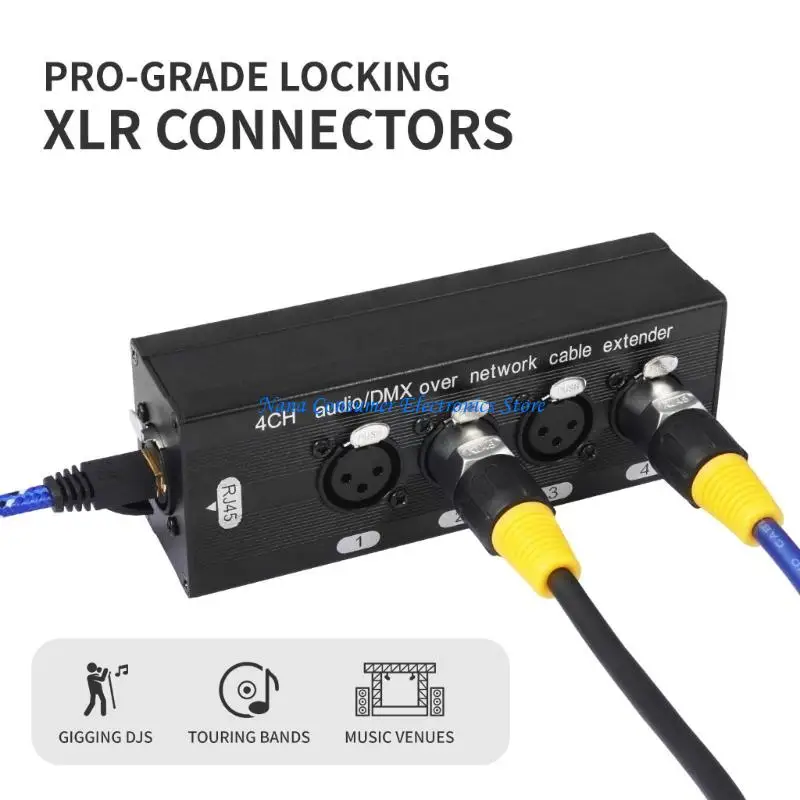 G7NE Professional Grade XLR to RJ45 Adapters Featuring 4 Independent Channel