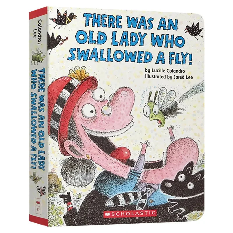 There Was an Old Lady Who Swallowed a Fly, Baby Children's books aged 1 2 3, English picture book, 9780545831529