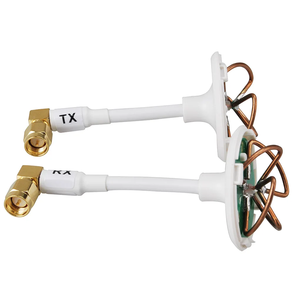 Superbat 2.4GHz/5.8GHz 3dbi 4&3 Blade Clover Leaf Double Frequency Directional Antenna SMA Male Right Angle Connector
