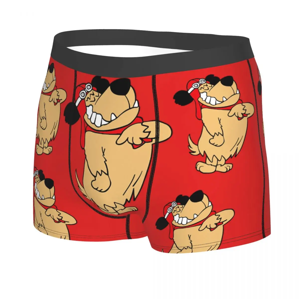 Cartoon Laughing Laugh Dog Man\'s Boxer Briefs Muttley Highly Breathable Underpants Top Quality Print Shorts Birthday Gifts